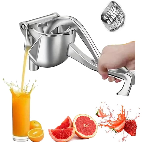 Hand Juicer Squeezer - Aluminum Manual Press Juicer with Ergonomic Grip for Efficient Juice Extraction of Pomegranates Citrus & More, Durable Compact Easy to Use & Clean Manual Citrus Juicer