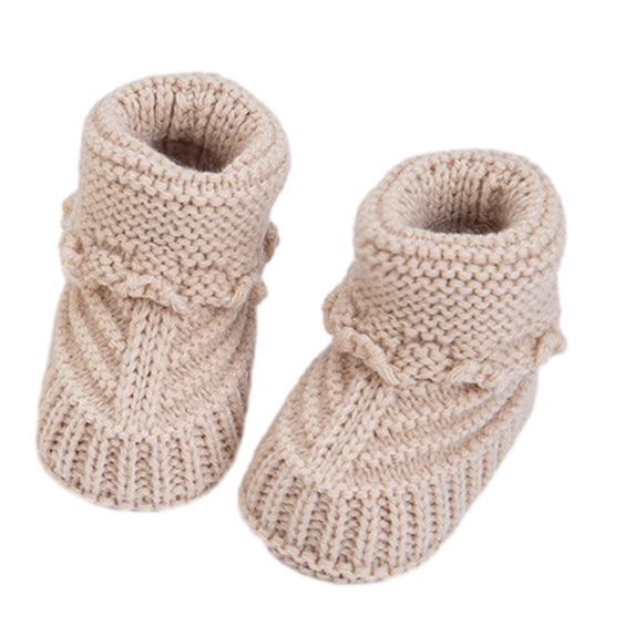 Hand Knit Baby Booties for Infants First Walkers with Not Slip Bottom Kids Foot Protections Easy Carry for Safe Walking