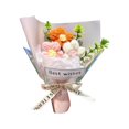 thumbnail image 1 of Hand Knit Crochet Flowers Bouquet Kit | Mini Fake Flower Decoration | Milk Yarn, Eco-Friendly, Lasting Color | Gift Wrapped for Valentine’s Day, Anniversary, Home Office Decor, 1 of 6