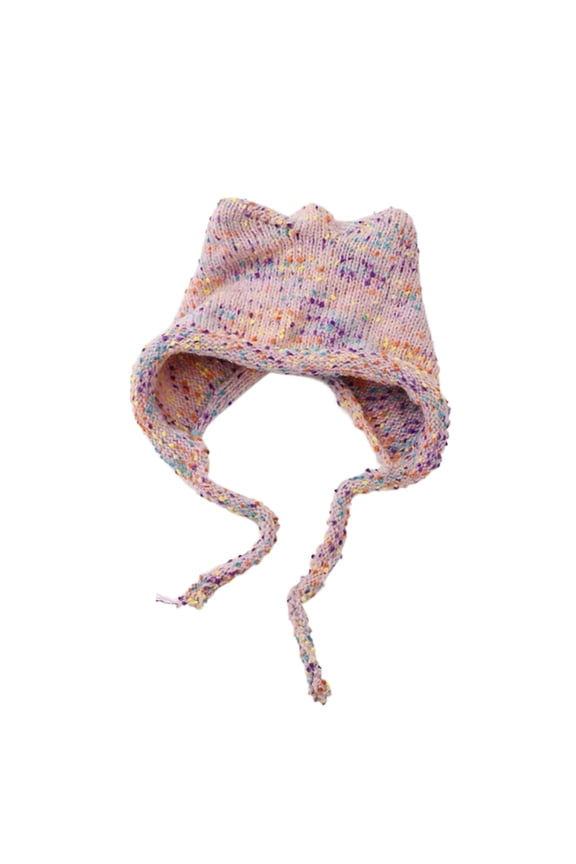 Hand Knit Sherpas Hat with Ear Flap, Trapper Ski Heavy Wool Knitted Cap Ear Protections Hats for Winter Snow