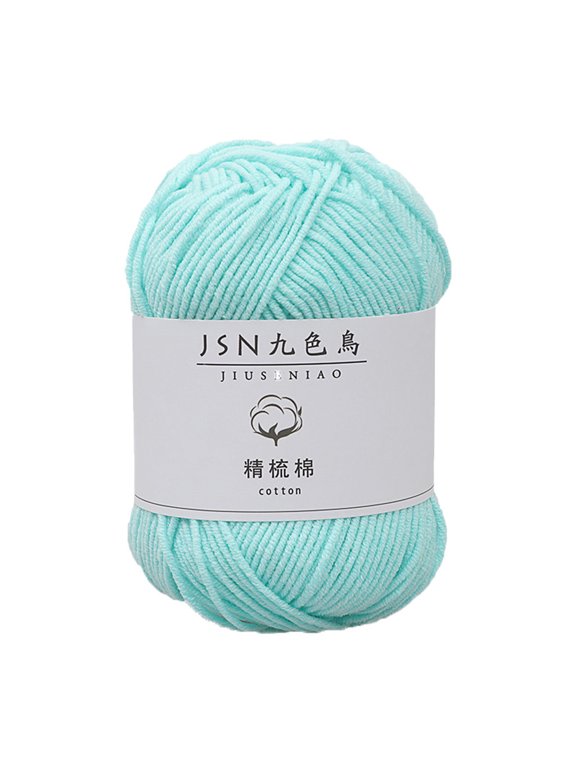 Hand-Knitted Baby Wool Yarn - 4 Strands,50g,Ideal for DIY Doll Crocheting,Scarf,Bib,Hat,and Gloves,Suitable for 3.0mm-3.5mm Needles(Shallow Lake Blue)