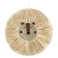 thumbnail image 1 of Hand Knitted Hanging Wall Art with Animal Pattern, Cotton Thread Weaving Straw Cartoon Tassel Beard Lion/Tiger Boho Pendant Nursery Room Wall Decor for Home Bedroom Living Room Nursery Room, 1 of 7