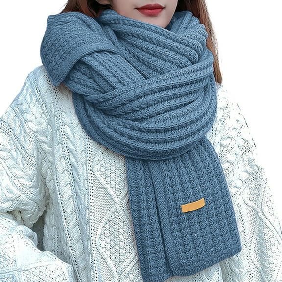 Hand Knitted Winter Scarf For Soft Warm Oversized Wrap Feel Elegant Solid Color Fashion Shawl