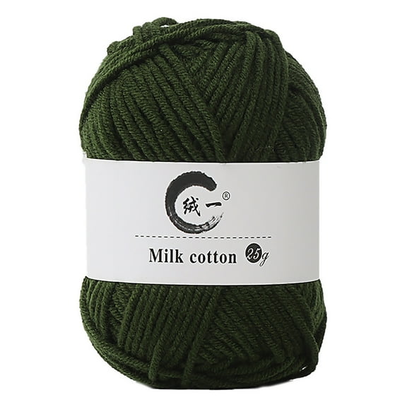 Hand Knitting Yarn 25g Milk Cotton Crochet Soft Baby Wool Multiple Colors Durable Warm DIY Knitting Supplies for Sweater Scarf Hat Doll Craft Beginners