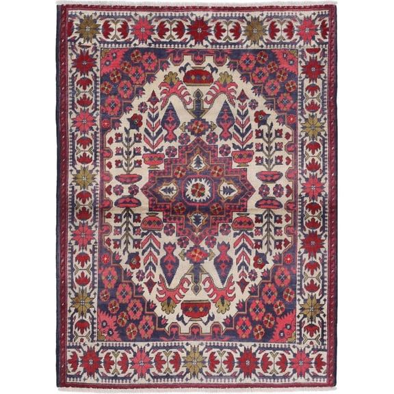 Hand Knotted Afghan Khal Muhammadi Wool Rug - 2'8'' x 3'10''