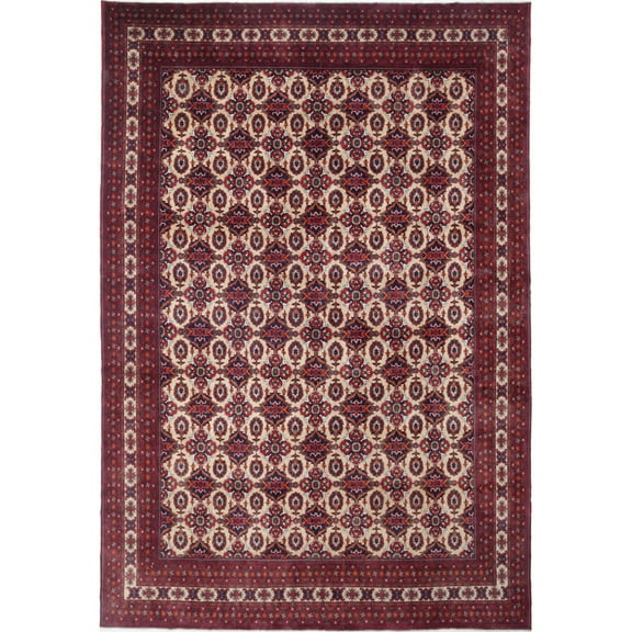 Hand Knotted Afghan Khamyab Wool Rug - 13'0'' x 18'11''