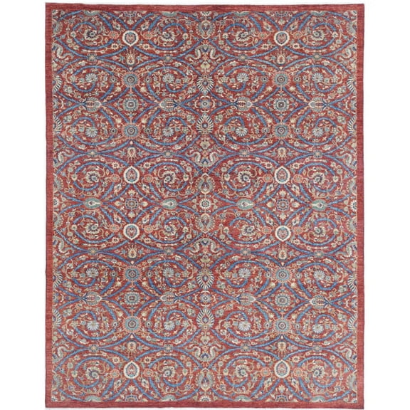 Hand Knotted Art Craft Wool Rug - 9'1'' x 11'7''