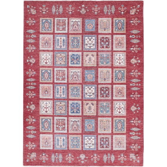 Hand Knotted Bakhtiari Wool Rug - 5'6'' x 7'6''