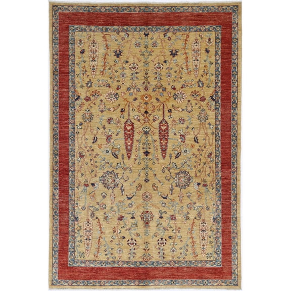 Hand Knotted Bakshaish Wool Rug - 5'6'' x 8'4''