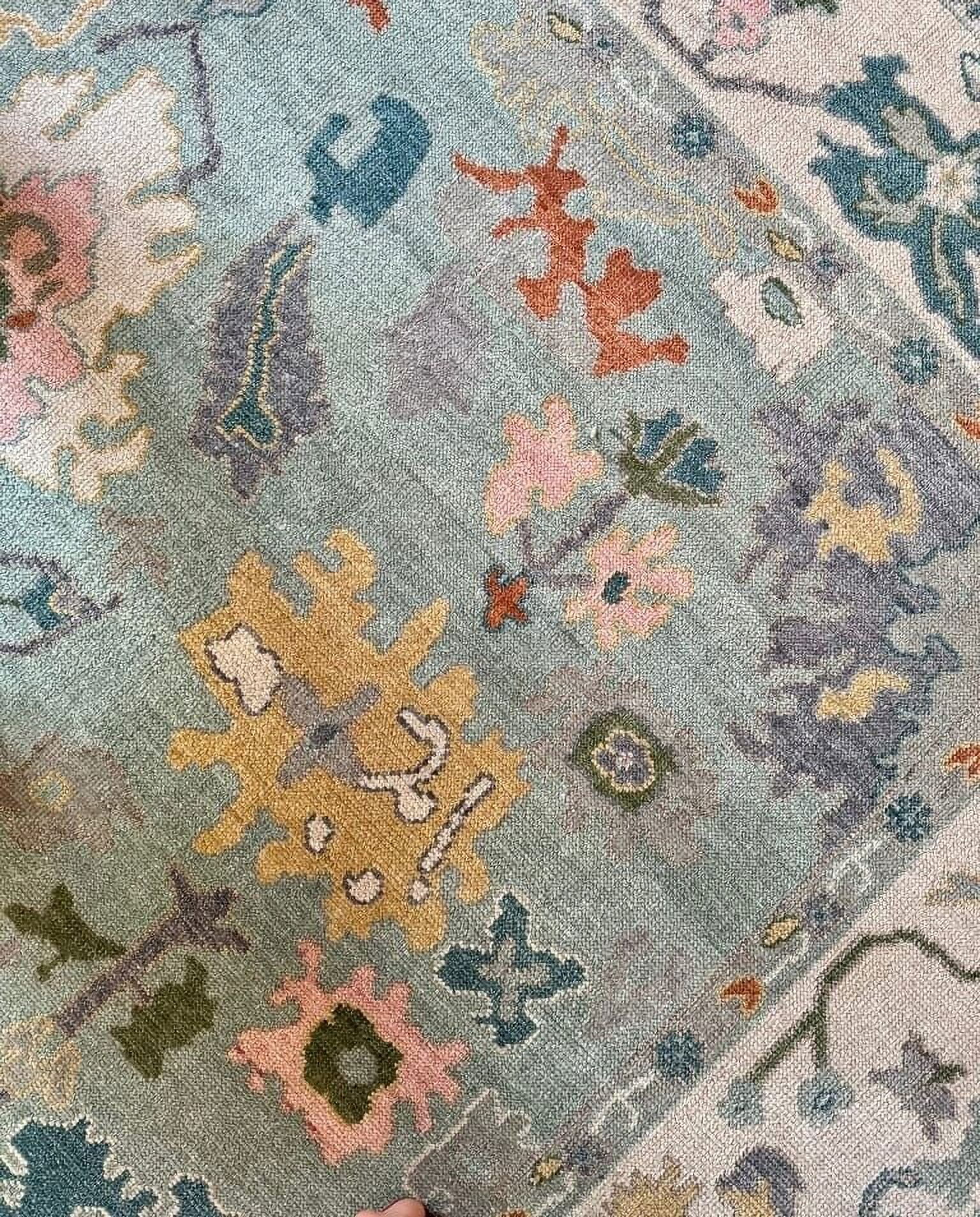 Hand Knotted Carpet 8x10, 9x12, 10x14, 100% Wool Oushak Wool Area Rug Turkish Rug For Living Room Bed Room