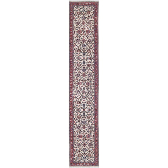 Hand Knotted Heritage Oriental Sarouk Wool Rug - 2'10'' x 17'7''