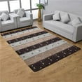 thumbnail image 1 of Hand Knotted Loom Silk Mix Contemporary Rectangle Area Rug - Brown & Beige - 5 x 8 ft., 1 of 1