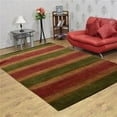 thumbnail image 1 of Hand Knotted Loom Silk Mix Contemporary Rectangle Area Rug - Green & Gold - 8' x 10', 1 of 1