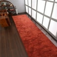 thumbnail image 1 of Hand Knotted Loom Silk Mix Solid Runner Area Rug - Light Red - 2'6in. x 12', 1 of 1