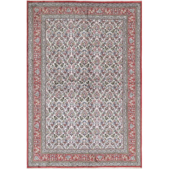 Hand Knotted Masterpiece Hereke Silk Rug - 6'1'' x 7'11''
