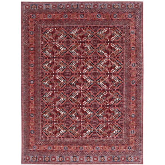 Hand Knotted Nomadic Caucasian Humna Wool Rug - 10'1'' x 13'8''