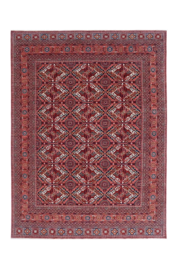 Hand Knotted Nomadic Caucasian Humna Wool Rug - 10'1'' x 13'8''