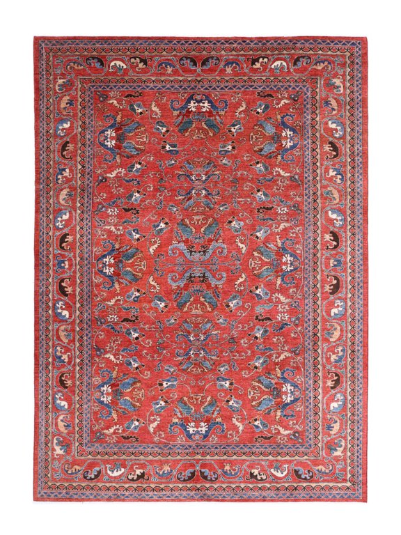 Hand Knotted Nomadic Caucasian Humna Wool Rug - 10'3'' x 14'0''
