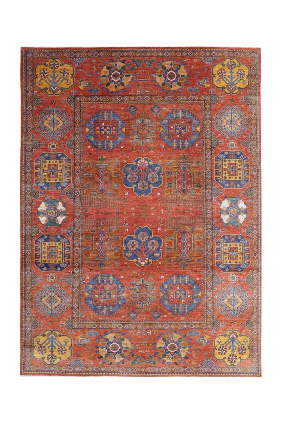Hand Knotted Nomadic Caucasian Humna Wool Rug - 10'3'' x 14'3''