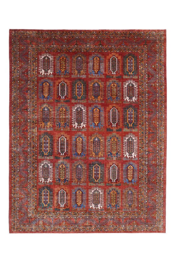 Hand Knotted Nomadic Caucasian Humna Wool Rug - 10'4'' x 13'6''