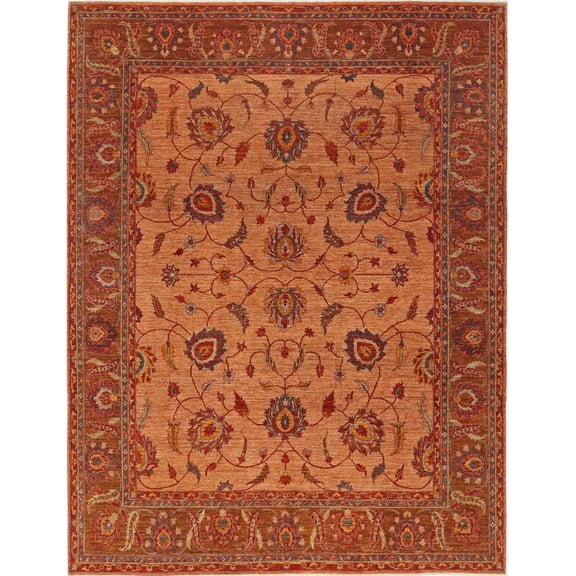 Hand Knotted Nomadic Caucasian Humna Wool Rug - 10'8'' x 13'10''