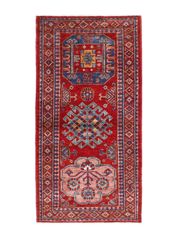 Hand Knotted Nomadic Caucasian Humna Wool Rug - 2'10'' x 5'10''