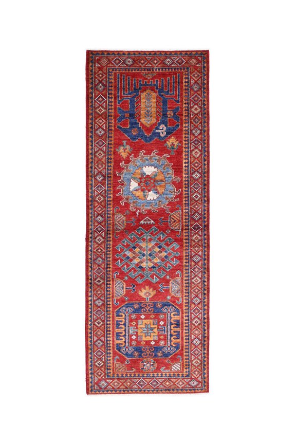 Hand Knotted Nomadic Caucasian Humna Wool Rug - 2'9'' x 7'11''