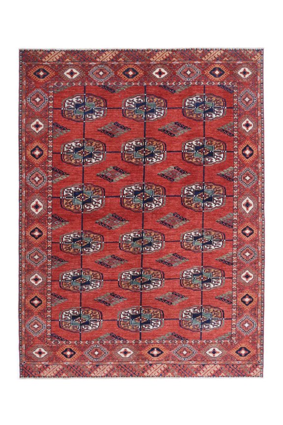 Hand Knotted Nomadic Caucasian Humna Wool Rug - 5'8'' x 7'9''