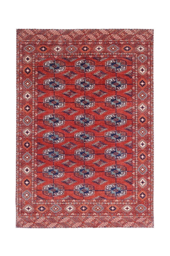 Hand Knotted Nomadic Caucasian Humna Wool Rug - 6'7'' x 9'7''