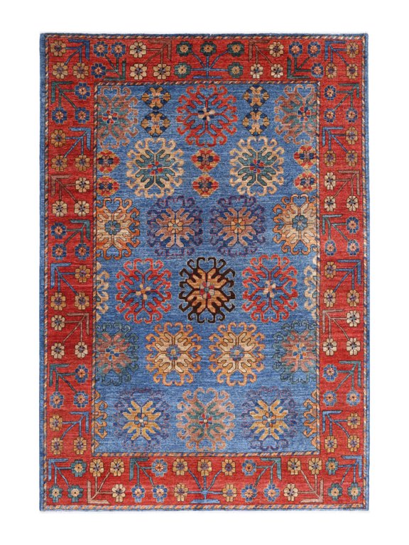 Hand Knotted Nomadic Caucasian Humna Wool Rug - 6'9'' x 10'1''