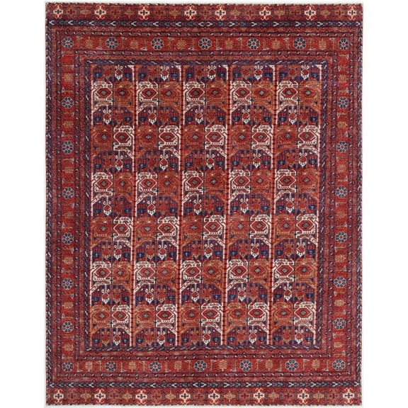 Hand Knotted Nomadic Caucasian Humna Wool Rug - 8'11'' x 11'7''