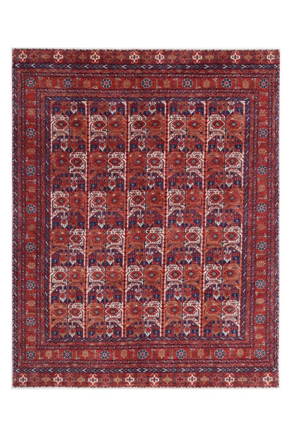 Hand Knotted Nomadic Caucasian Humna Wool Rug - 8'11'' x 11'7''