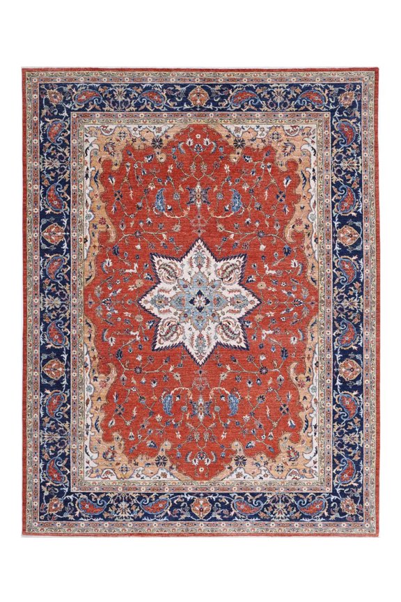 Hand Knotted Nomadic Caucasian Humna Wool Rug - 8'11'' x 11'8''