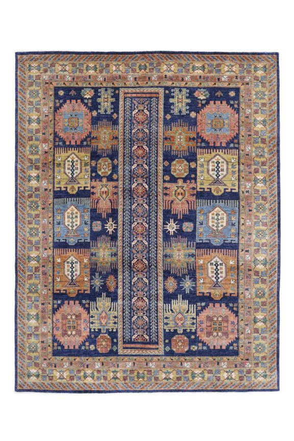 Hand Knotted Nomadic Caucasian Humna Wool Rug - 8'3'' x 10'8''