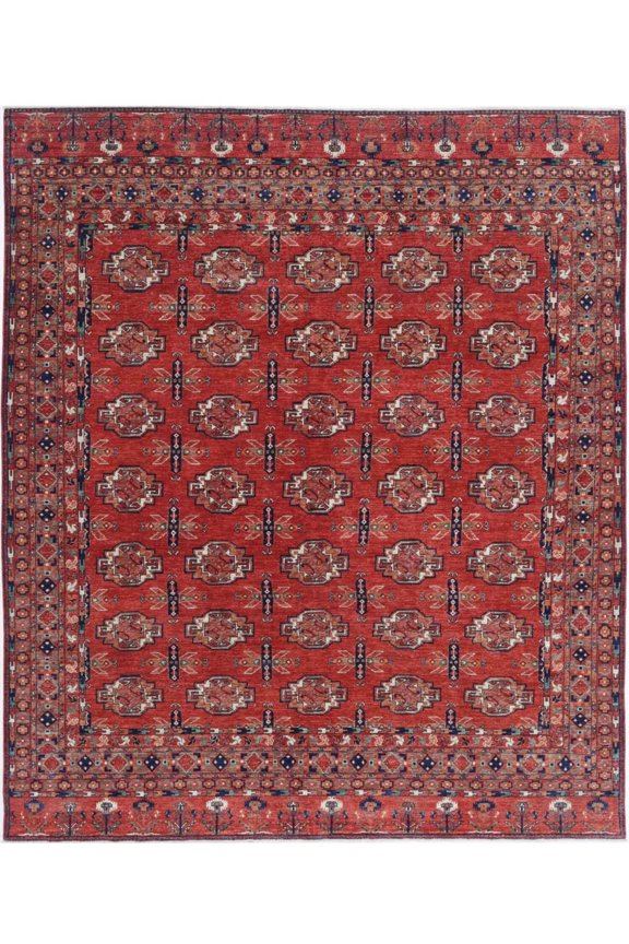 Hand Knotted Nomadic Caucasian Humna Wool Rug - 8'8'' x 10'3''