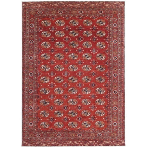 Hand Knotted Nomadic Caucasian Humna Wool Rug - 9'10'' x 14'3''
