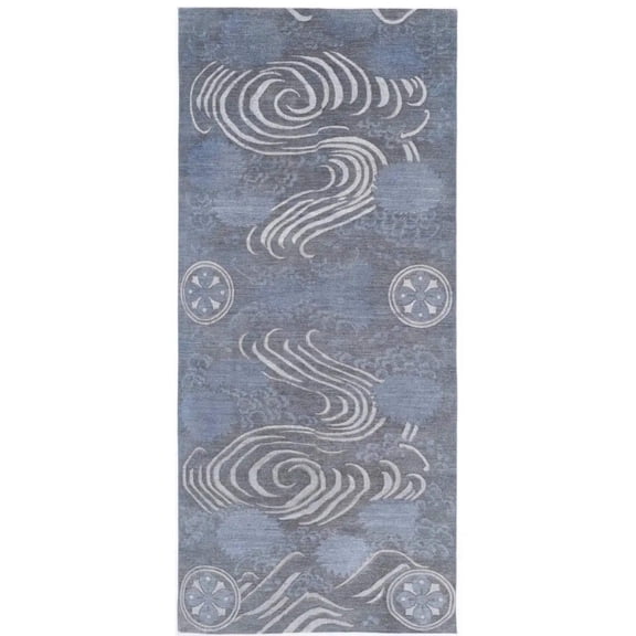 Hand Knotted Onyx Wool Rug - 6'2'' x 14'6''