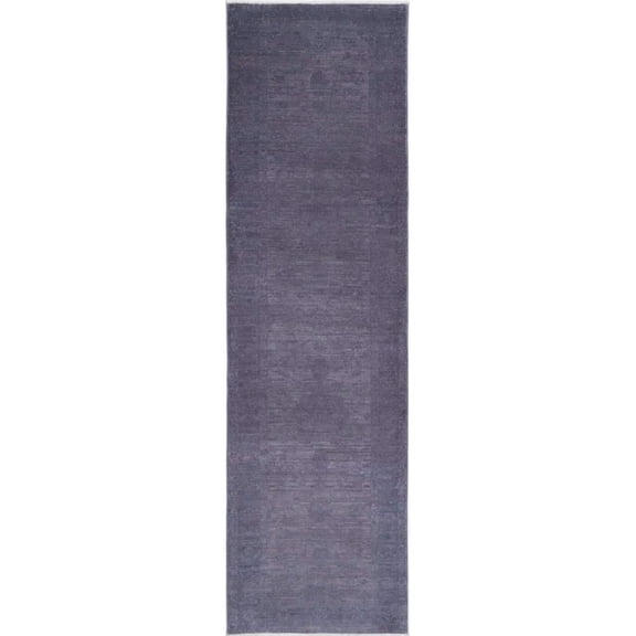Hand Knotted Overdye Wool Rug - 2'6'' x 9'6''