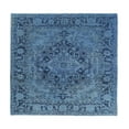 thumbnail image 1 of Hand Knotted Overdye Wool Rug - 4'1'' x 4'4'', 1 of 7