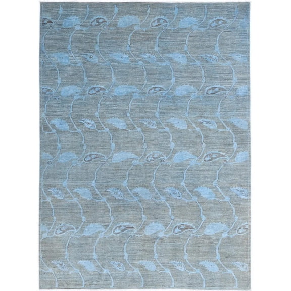Hand Knotted Overdye Wool Rug - 5'11'' x 8'2''