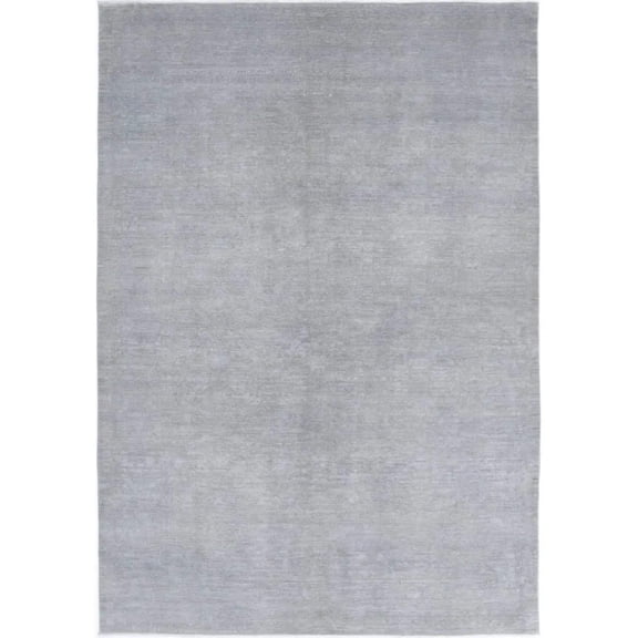 Hand Knotted Overdye Wool Rug - 6'1'' x 8'8''