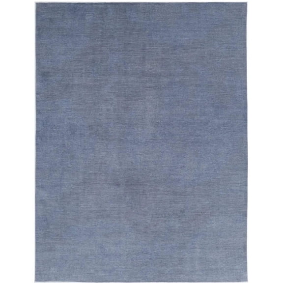 Hand Knotted Overdye Wool Rug - 8'10'' x 11'10''