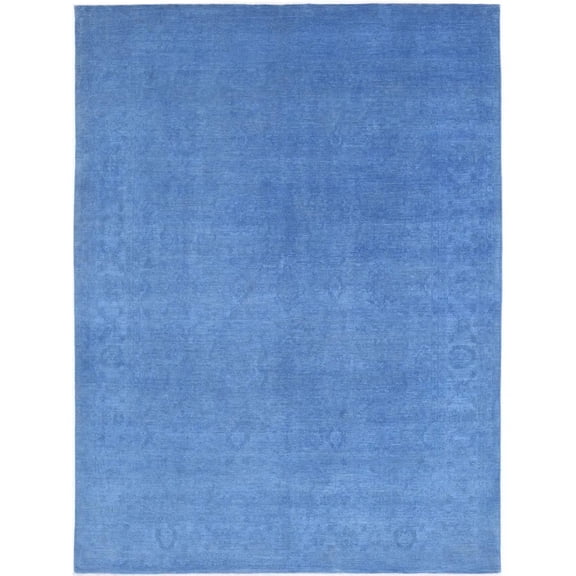Hand Knotted Overdye Wool Rug - 8'10'' x 11'8''