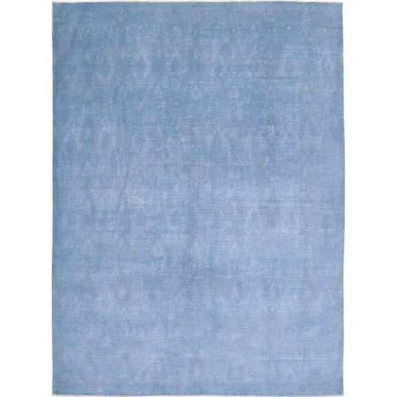 Hand Knotted Overdye Wool Rug - 8'8'' x 12'0''