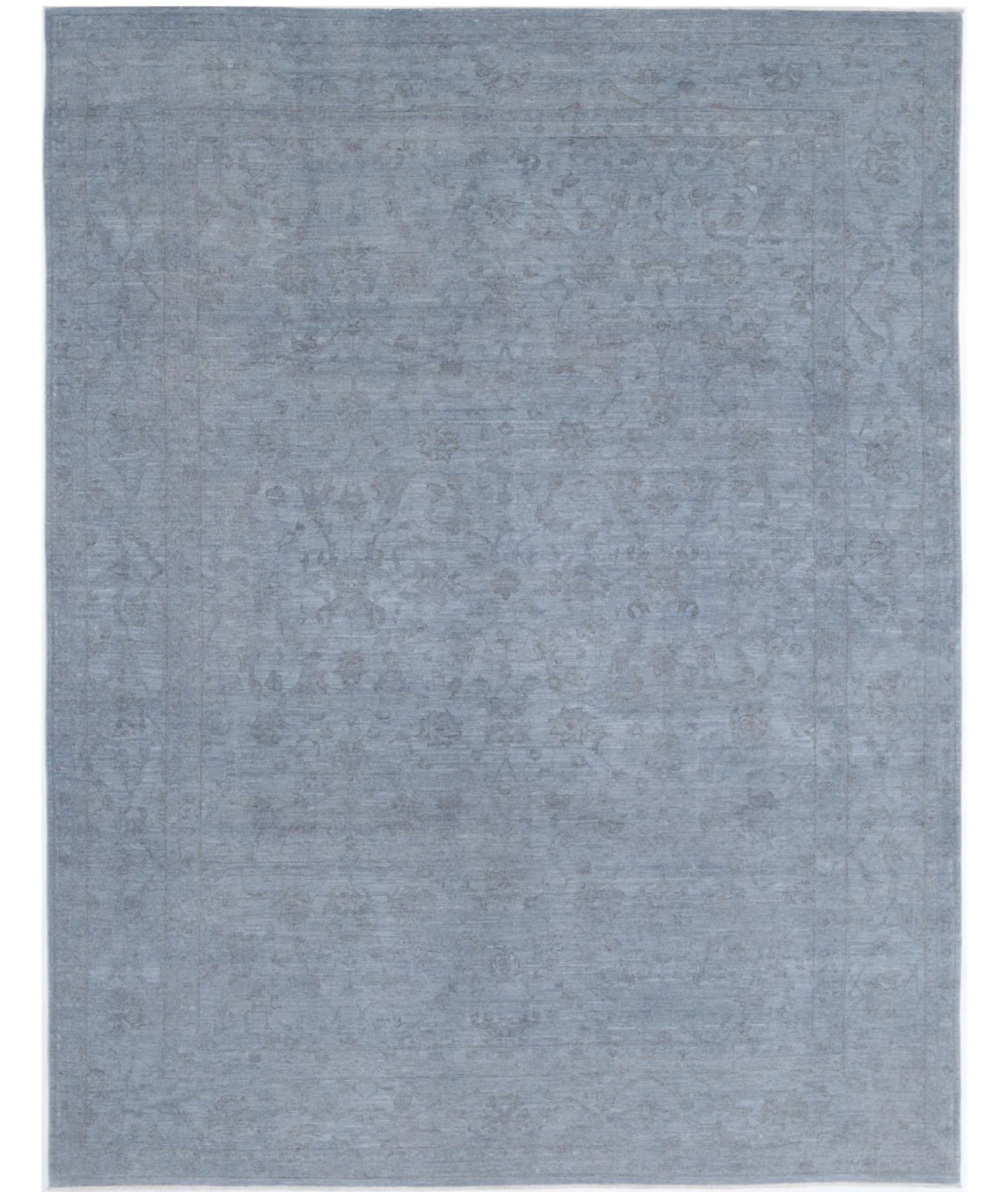 9 x 12 ft. Blue Wool Geometric Hand Tufted Rectangle Area Rug