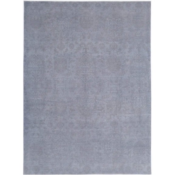 Hand Knotted Overdye Wool Rug - 9'9'' x 13'5''