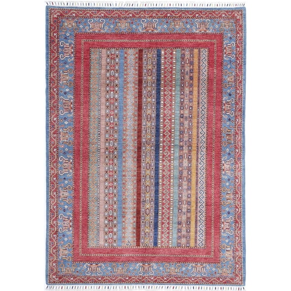 Hand Knotted Shaal Wool Rug - 5'8'' x 7'11''