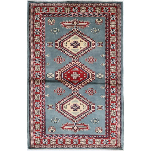 Hand Knotted Shirvan Shirvan Wool Rug - 3'4'' x 4'10''