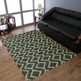 thumbnail image 1 of Hand Knotted Sumak Jute Eco-Friendly Area Rugs - 3'X5', Rectangle Shape, Green Beige Color, Geometric Pattern, High Pile, Natural Fiber, Outdoor Indoor Handmade Area Rugs For Living Room (J00018), 1 of 5