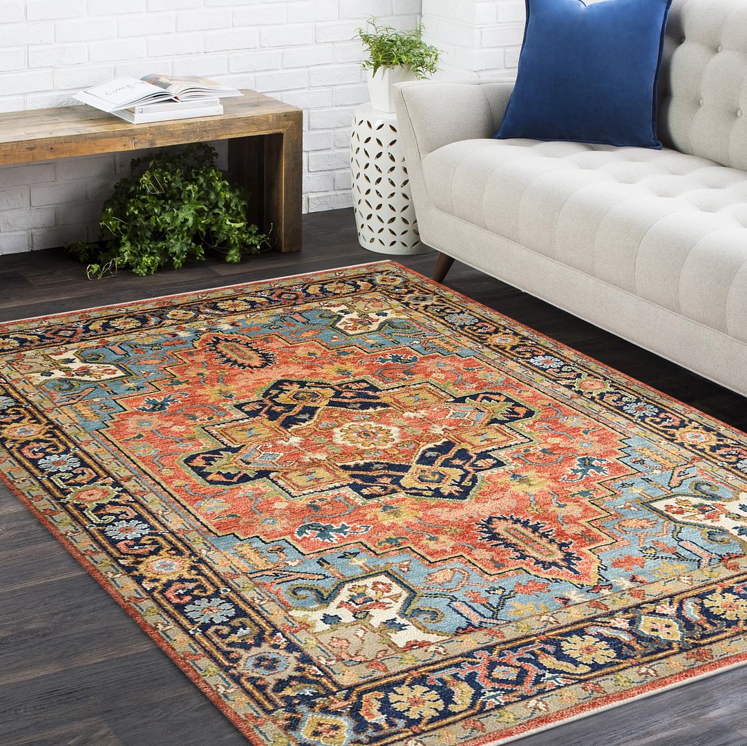 SAFAVIEH Heritage Giles Traditional Wool Runner Rug, Rust/Beige, 2'3